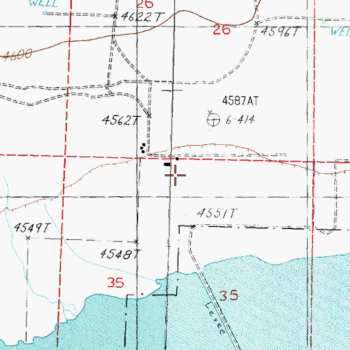 Topographic Map of Artesia Ranch, NV