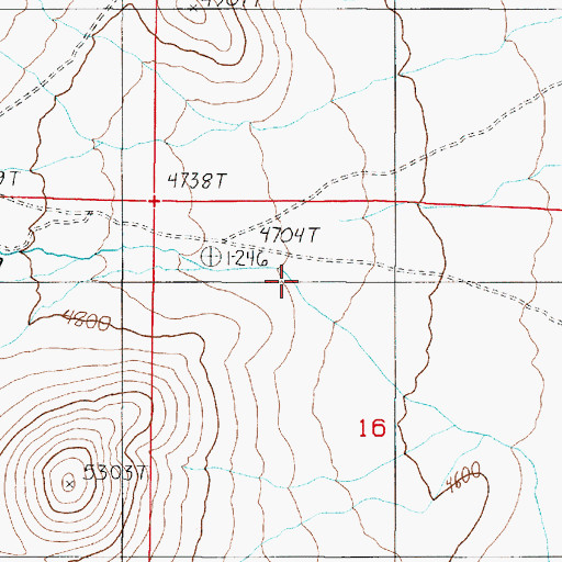 Topographic Map of Asa Moore Canyon, NV