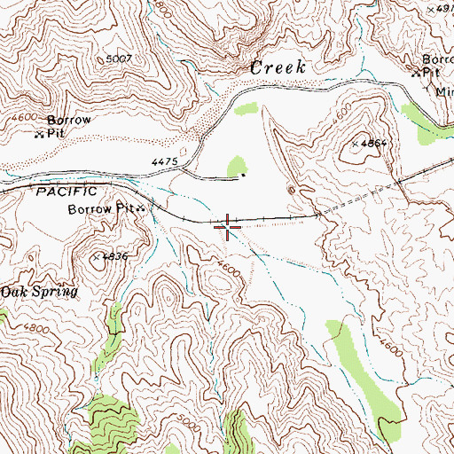 Topographic Map of Ash Canyon, NV