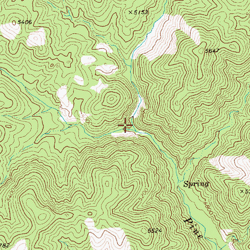 Topographic Map of Ash Creek, NV