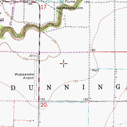 Topographic Map of Wabbaseka Flying Service Airport (historical), AR