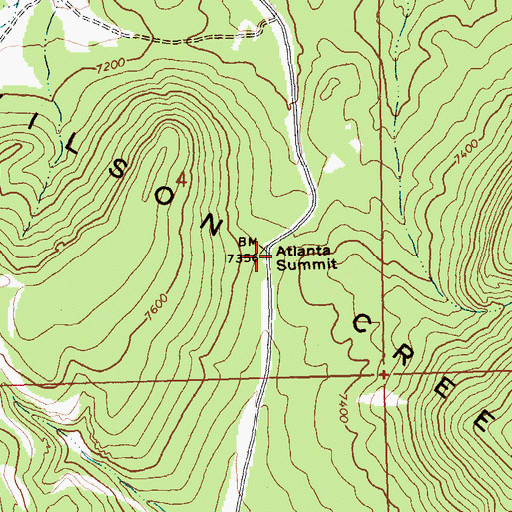 Topographic Map of Atlanta Summit, NV