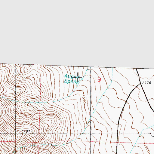 Topographic Map of August Spring, NV