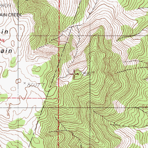 Topographic Map of Augusta Mountains, NV