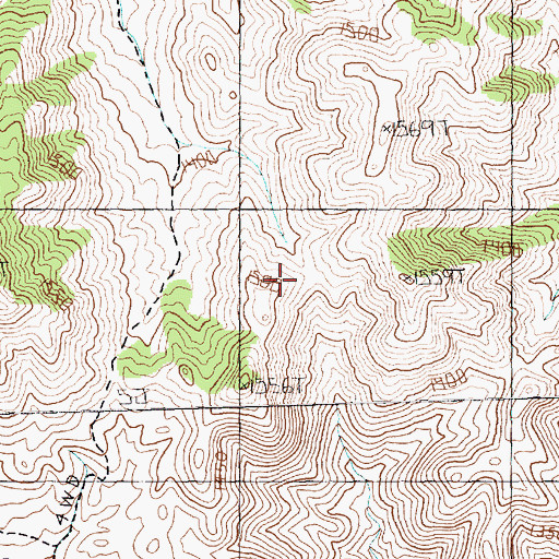 Topographic Map of Azure Ridge Draw, NV