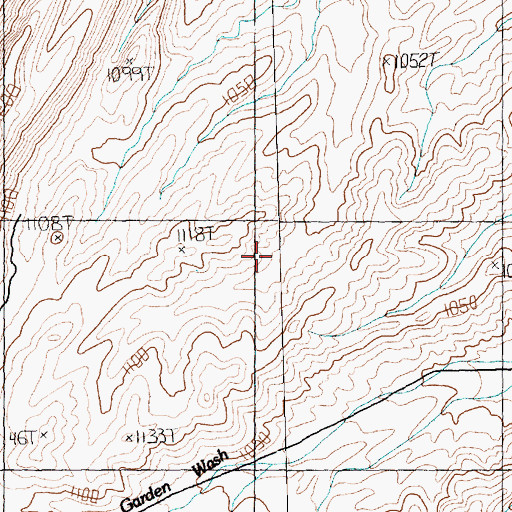 Topographic Map of Azure Ridge Mine, NV
