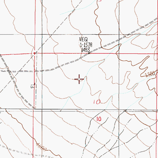 Topographic Map of Bacon Canyon, NV