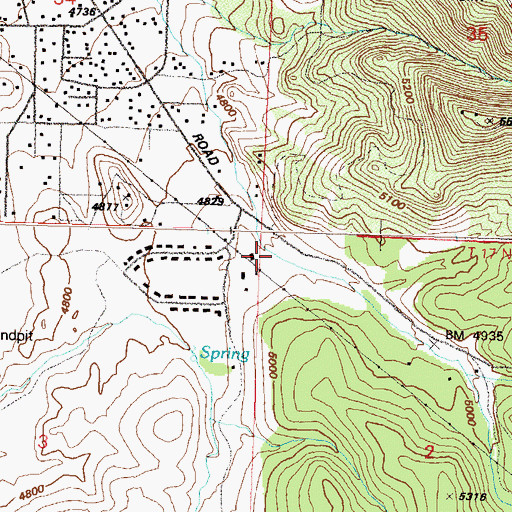 Topographic Map of Bailey Canyon, NV