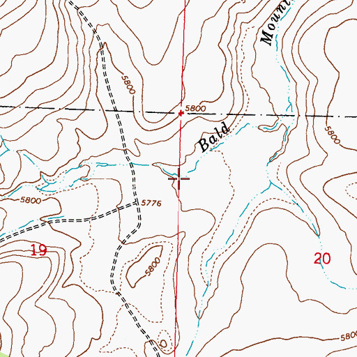 Topographic Map of Bald Mountain Canyon, NV