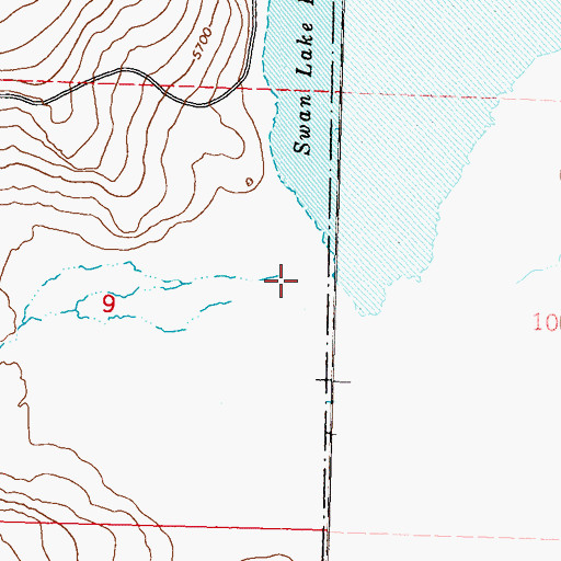 Topographic Map of Bald Mountain Creek, NV