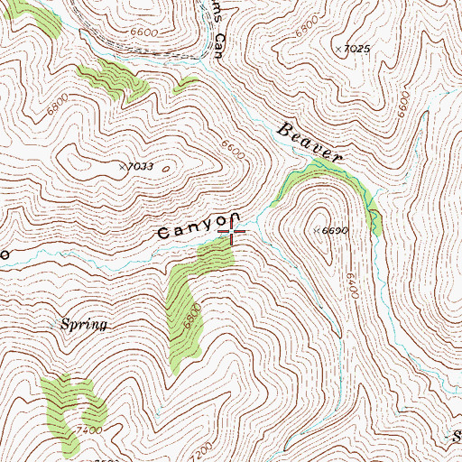 Topographic Map of Barber Canyon, NV