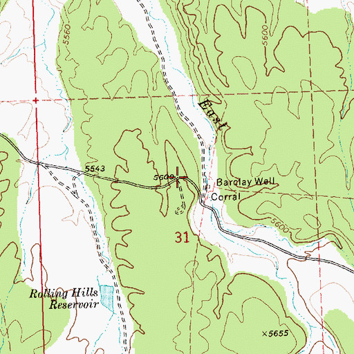 Topographic Map of Barclay Well, NV