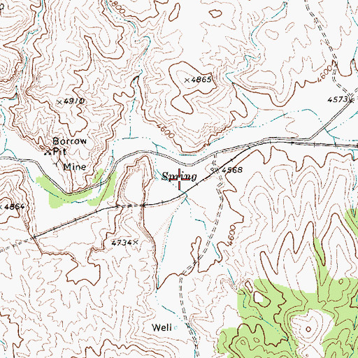 Topographic Map of Barnes Canyon, NV