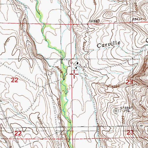 Topographic Map of Barnes Ranch, NV