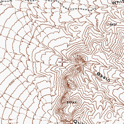 Topographic Map of Basin Canyon, NV