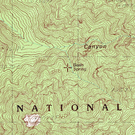 Topographic Map of Basin Spring, NV