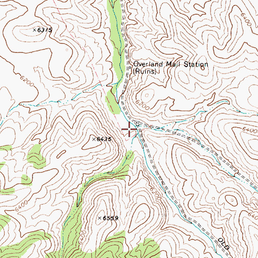 Topographic Map of Bassie Canyon, NV