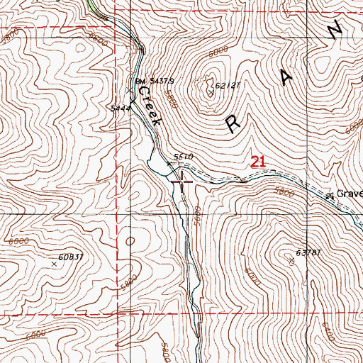 Topographic Map of Bateman Canyon, NV