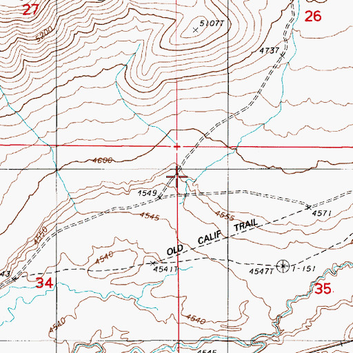 Topographic Map of Battle Creek, NV
