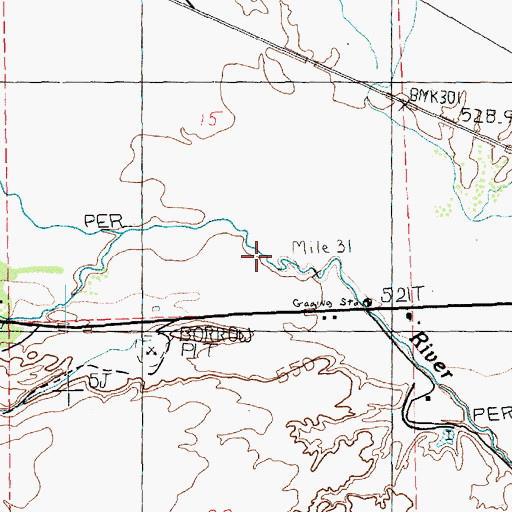 Topographic Map of Battleship Wash, NV
