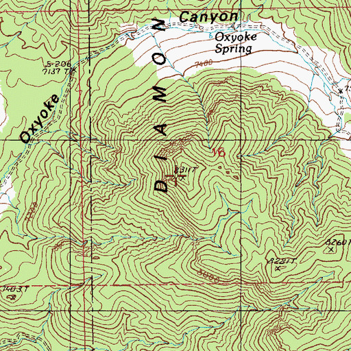 Topographic Map of Beacon Peak, NV