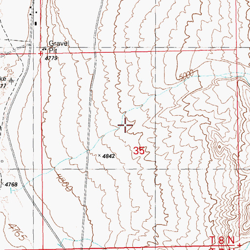 Topographic Map of Beaty Canyon, NV