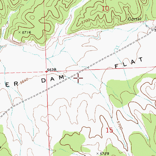 Topographic Map of Beaver Dam Flat, NV