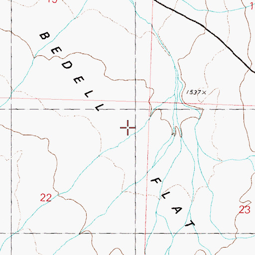 Topographic Map of Bedell Flat, NV