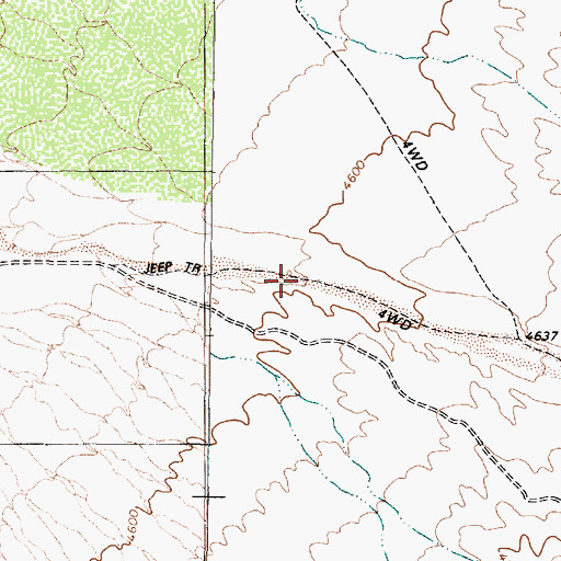 Topographic Map of Bell Canyon, NV