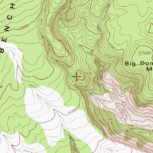 Topographic Map of Belted Range, NV