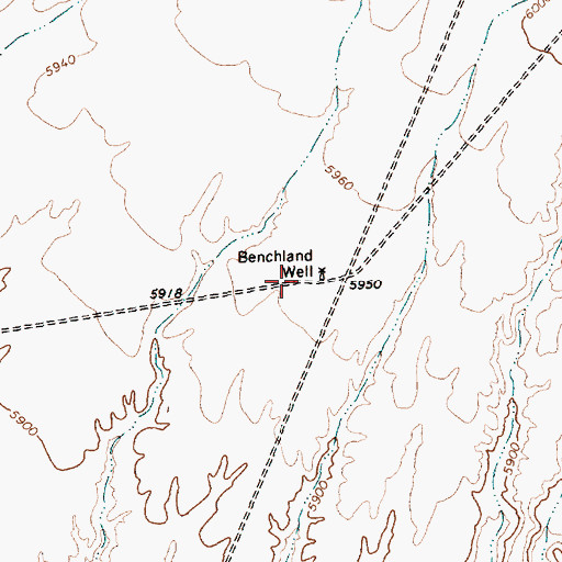 Topographic Map of Benchland Well, NV