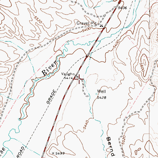 Topographic Map of Bernd Canyon, NV