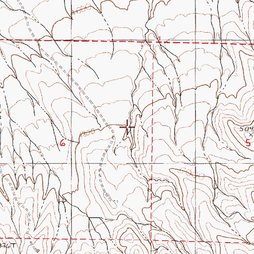 Topographic Map of Big Ben Canyon, NV