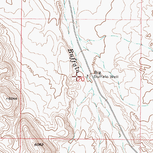 Topographic Map of Big Buffalo Well, NV