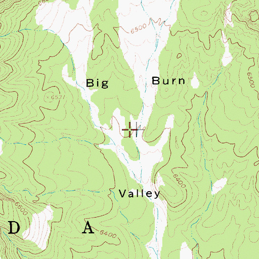 Topographic Map of Big Burn Valley, NV