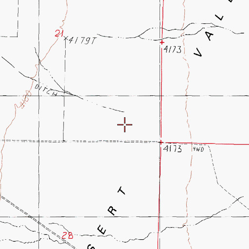 Topographic Map of Big Cedar Creek, NV