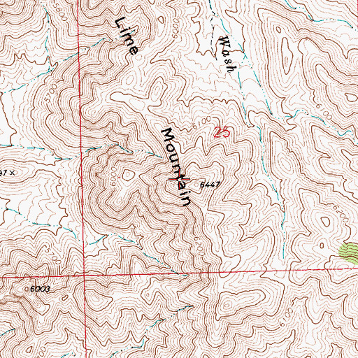 Topographic Map of Big Lime Mountain, NV