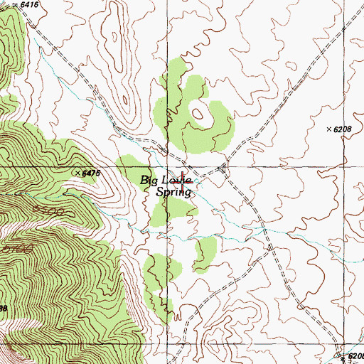 Topographic Map of Big Louie Spring, NV