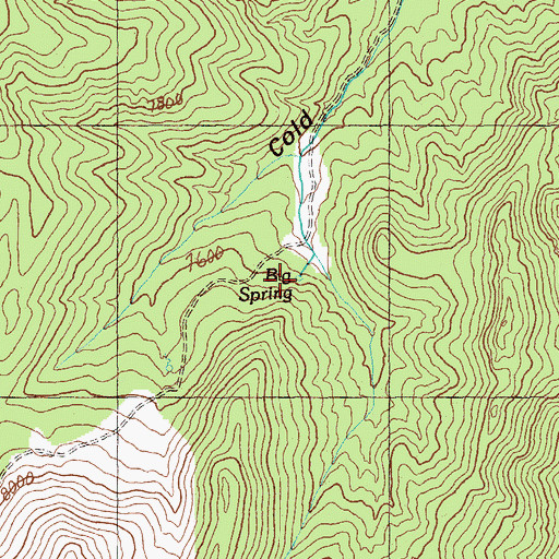 Topographic Map of Big Spring, NV