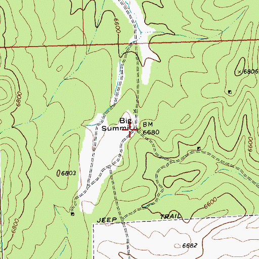 Topographic Map of Big Summit, NV