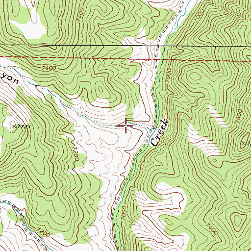 Topographic Map of Billie Canyon, NV