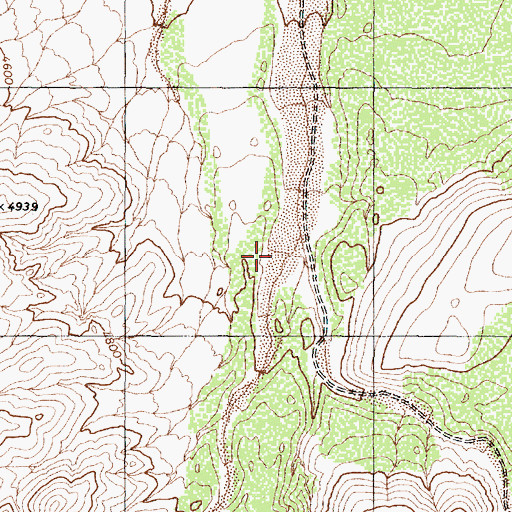 Topographic Map of Bills Canyon, NV