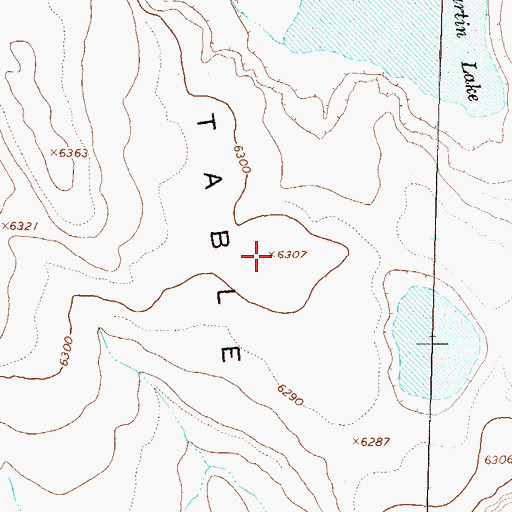 Topographic Map of Bitner Table, NV