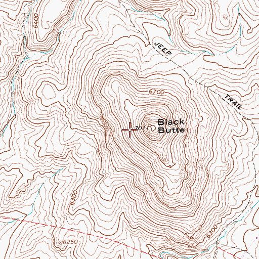 Topographic Map of Black Butte, NV