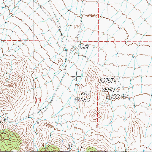 Topographic Map of Black Canyon, NV