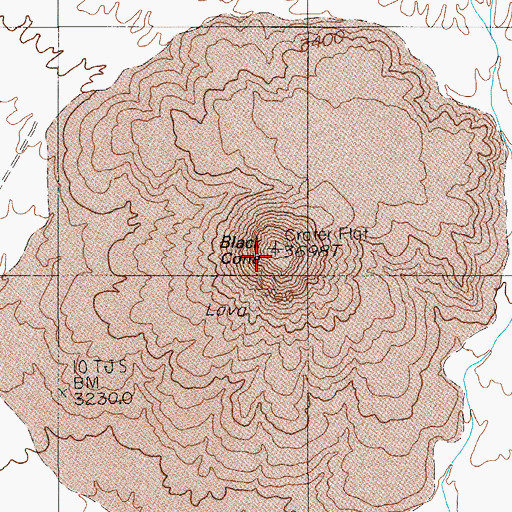 Topographic Map of Black Cone, NV