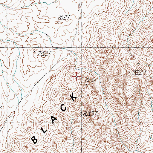 Topographic Map of Black Mountains, NV