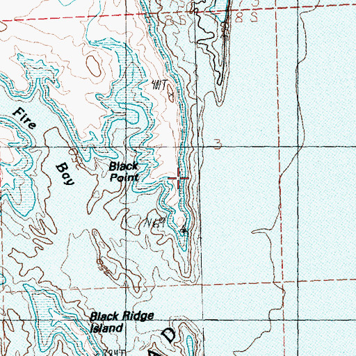 Topographic Map of Black Point, NV