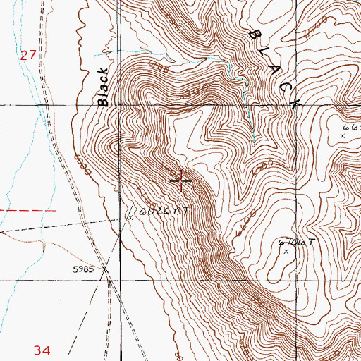 Topographic Map of Black Point, NV