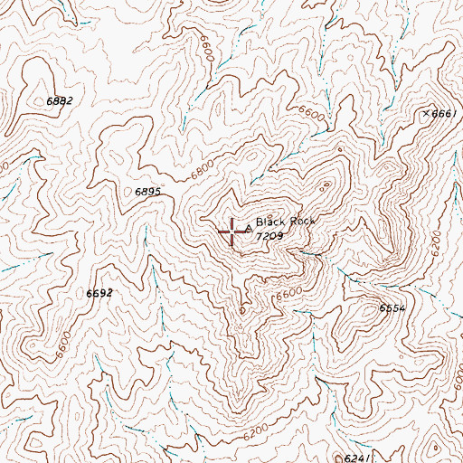 Topographic Map of Black Rock, NV